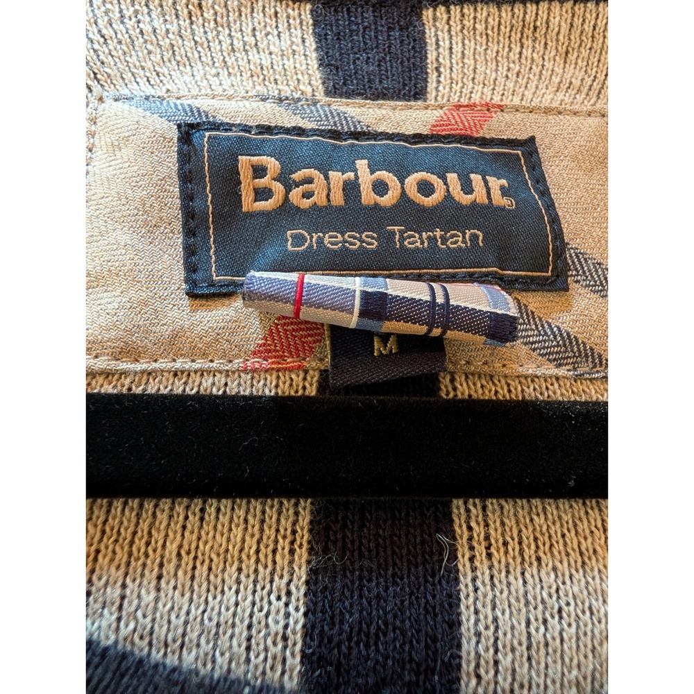 Barbour Womens Rothesay Knit Longline Cardigan Coatigan Sweater M Navy Tartan - Picture 4 of 9